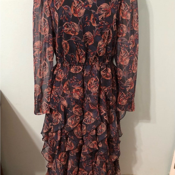 The J. Peterman Company Ruffle Midi Maxi Dress size 12 - Picture 2 of 7
